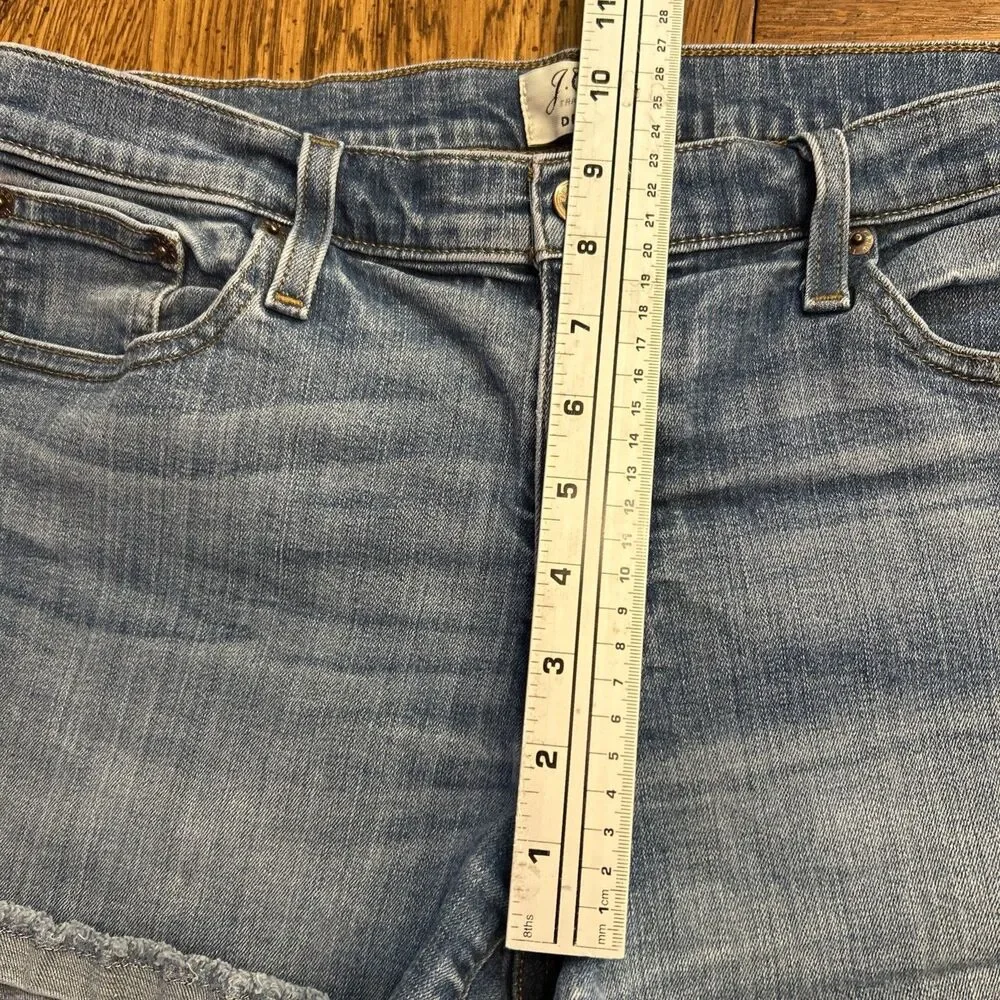 J. Crew Denim Roll Cuff Shorts Indigo Blue Sz 30 Mid Rise 3” Inseam $79 Western